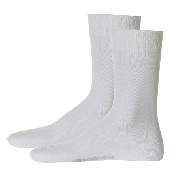 Hudson Herren Socken im Pack - Only Vorteilspack, Strumpf, Komfortbund, Einfarbig Weiss 43-46 10er Pack (5x2P)