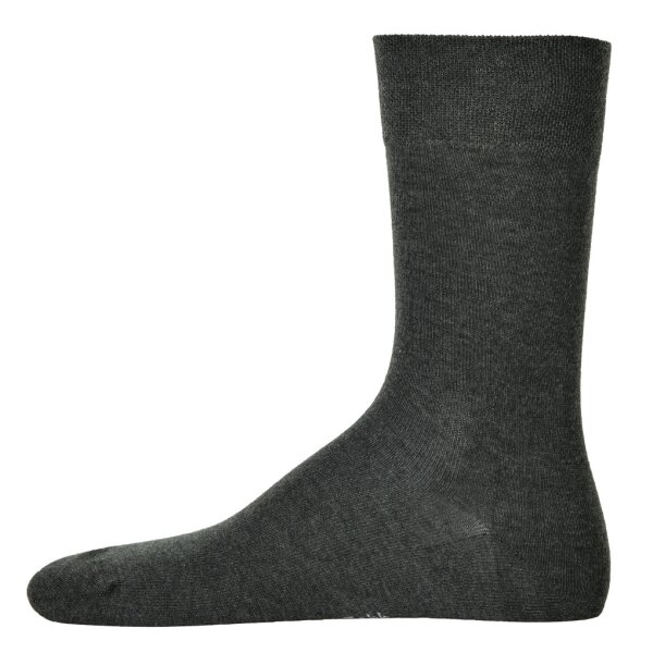 Hudson 1 pair men socks, Relax Cotton stocking, without elastic threads, Unicoloured Grey 7-8 UK 1 Paar (1x1P)