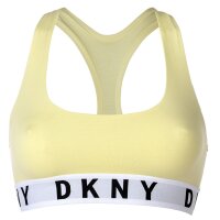 DKNY Damen Bustier  - Bra, BH, Racer Back, Logo, einfarbig Gelb S