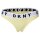 DKNY Damen Slip - Brief, Cotton Modal Stretch, Logobund, einfarbig Gelb L