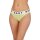 DKNY Damen Slip - Brief, Cotton Modal Stretch, Logobund, einfarbig Gelb L