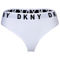 DKNY Damen String - Tanga, Cotton Modal Stretch, Logobund, einfarbig