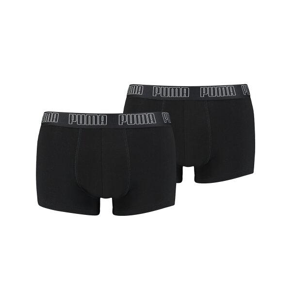 PUMA Mens Boxers Shorts, Pack of 2 - Basic Trunks, Cotton Stretch, unicoloured
