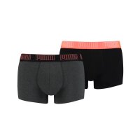 PUMA Herren Boxer Shorts, 2er Pack - Basic Trunks, Cotton Stretch, einfarbig