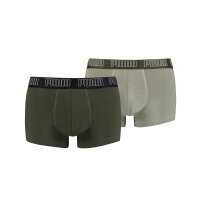 PUMA Herren Boxer Shorts, 2er Pack - Basic Trunks, Cotton Stretch, einfarbig