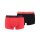 PUMA Herren Boxer Shorts, 2er Pack - Basic Trunks, Cotton Stretch, einfarbig Rot/Schwarz S
