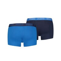 PUMA Herren Boxer Shorts, 2er Pack - Basic Trunks, Cotton Stretch, einfarbig Blau XL