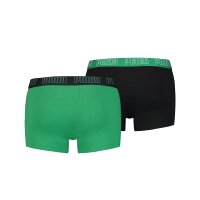 PUMA Herren Boxer Shorts, 2er Pack - Basic Trunks, Cotton Stretch, einfarbig Grün S