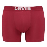 Levis Herren Trunks, 4er Pack - Solid Basic Boxer & Vintage Stripe, ECOM Rot/Schwarz 2XL