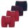 Levis Herren Trunks, 4er Pack - Solid Basic Boxer & Vintage Stripe, ECOM Rot/Schwarz 2XL