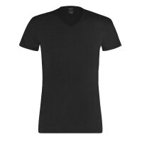 PUMA Herren T-Shirt, 2er Pack - Basic V-Neck, V-Ausschnitt, Kurzarm, uni Schwarz S