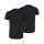 PUMA Herren T-Shirt, 2er Pack - Basic V-Neck, V-Ausschnitt, Kurzarm, uni Schwarz L