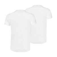PUMA Herren T-Shirt, 2er Pack - Basic V-Neck, V-Ausschnitt, Kurzarm, uni Weiß M