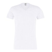 PUMA Mens T-Shirt, Pack of 2  - Basic V-Neck, V-Neck, short Sleeve, uni White L (Large)