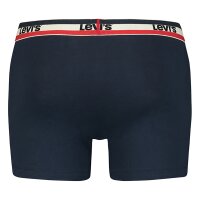 Levis Herren Boxer-Shorts, 3er Pack - Sportswear Logo Boxer Brief, Cotton Stretch Marine/Grau L