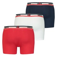 Levis Mens Boxer Briefs, 3-pack - Sportswear Logo Boxer Brief, Cotton Stretch White/Blue/Red M (Medium)