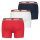 Levis Mens Boxer Briefs, 3-pack - Sportswear Logo Boxer Brief, Cotton Stretch White/Blue/Red M (Medium)