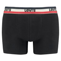 Levis Mens Boxer Briefs, 3-pack - Sportswear Logo Boxer Brief, Cotton Stretch Black/Grey 2XL (XX-Large)