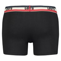 Levis Mens Boxer Briefs, 3-pack - Sportswear Logo Boxer Brief, Cotton Stretch Black/Grey 2XL (XX-Large)