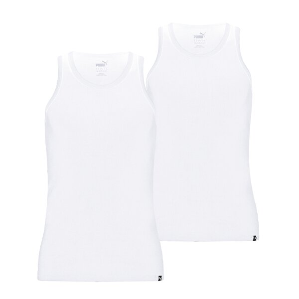 PUMA Men Tank Top, Pack of 2 - Basic, Undershirt, Round Neck, Single Jersey, uni White XL (X-Large)