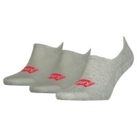 LEVIS Unisex Sneaker Socks, 3-pack - FOOTIE HIGH RISE BATWING, Anti-Slip