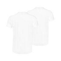 PUMA Herren T-Shirts im Pack - Basic V-Neck, Vorteilspack, V-Ausschnitt, Kurzarm, uni Weiß L 2er Pack (1x2P)