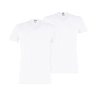 PUMA Mens T-Shirt, Pack of 2  - Basic V-Neck, V-Neck, short Sleeve, uni White L (Large) 2er Pack (1x2P)
