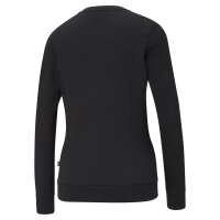 PUMA Womens Sweatshirt - ESS Logo Crew, Round Neck, Long Sleeve, Plain Black XS (X-Small)