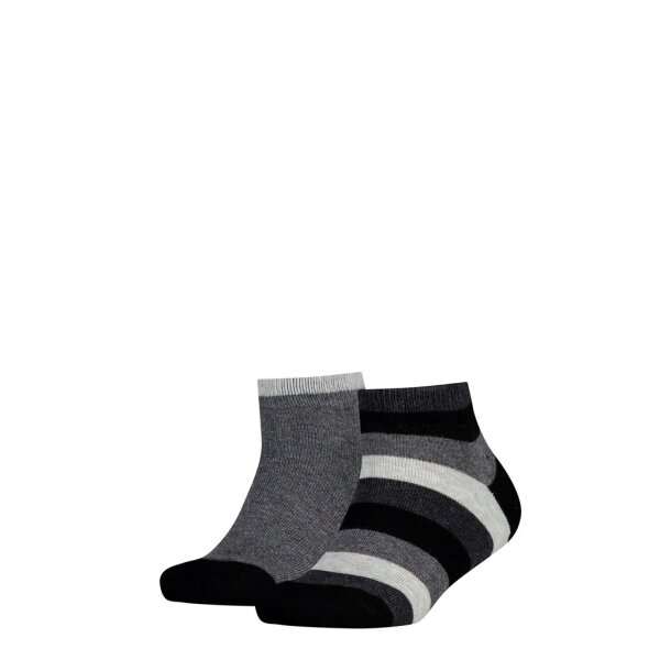 TOMMY HILFIGER Kids Quarter Socks, 2 Pack - Basic Stripe, Stripe, 23-42