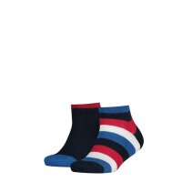 TOMMY HILFIGER Kids Quarter Socks, 2 Pack - Basic Stripe, Stripe, 23-42