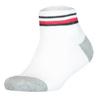 TOMMY HILFIGER childrens quarter socks, 2-pack - ICONIC SPORTS, terry sole White 31-34 (12-2 UK)