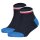 TOMMY HILFIGER childrens quarter socks, 2-pack - ICONIC SPORTS, terry sole Dark blue 39-42 (6-8 UK)