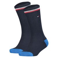 TOMMY HILFIGER Kinder Socken, 2er Pack - ICONIC SPORTS, Frottee-Sohle, 27-42 Dunkelblau 31-34