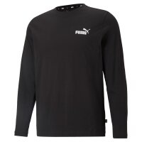 PUMA Herren Langarmshirt - ESS Longsleeve Tee, Rundhals, Baumwolle Schwarz M