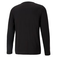 PUMA Herren Langarmshirt - ESS Longsleeve Tee, Rundhals, Baumwolle Schwarz M