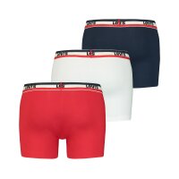 Levis Herren Boxer-Shorts im Pack - Sportswear Logo Boxer Brief, Vorteilspack, Cotton Stretch Weiß/Blau/Rot M 3er Pack (1x3P)