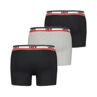 Levis Mens Boxer Briefs, 3-pack - Sportswear Logo Boxer Brief, Cotton Stretch Black/Grey 2XL (XX-Large) 12er Pack (4x3P)