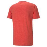 PUMA Mens Sports T-Shirt - ESS Essentials Heather Tee, Round Neck, Short Sleeve, Plain Red S (Small)