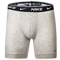 NIKE Mens Boxer Shorts, Pack of 3 - Boxers, Cotton Stretch, unicoloured White/Grey/Black S (Small)