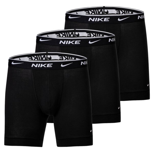 NIKE Herren Boxer Shorts, 3er Pack - Boxers, Cotton Stretch, einfarbig Schwarz XL