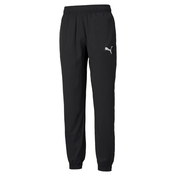 PUMA Herren Jogginghose - Active Woven Pants, Trainingshose, Logo Schwarz S