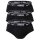 NIKE Mens Briefs, Pack of 3 - Slips, Logo waistband, Cotton Stretch Black M (Medium)