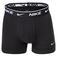NIKE Mens Boxer Shorts, Pack of 3 - Trunks, Logo Waistband, Cotton Stretch White/Grey/Black S (Small)