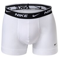 NIKE Mens Boxer Shorts, Pack of 3 - Trunks, Logo Waistband, Cotton Stretch White/Grey/Black S (Small)