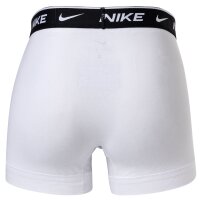 NIKE Herren Boxer Shorts, 3er Pack - Trunks, Logobund, Cotton Stretch Weiß/Grau/Schwarz M