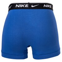 NIKE Herren Boxer Shorts, 3er Pack - Trunks, Logobund, Cotton Stretch Blau/Schwarz S