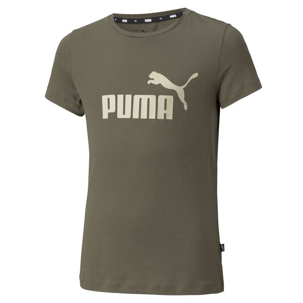 PUMA Mädchen T-Shirt - ESS Logo Tee, Rundhals, Kurzarm, uni