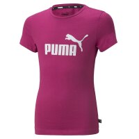 PUMA Mädchen T-Shirt - ESS Logo Tee, Rundhals, Kurzarm, uni