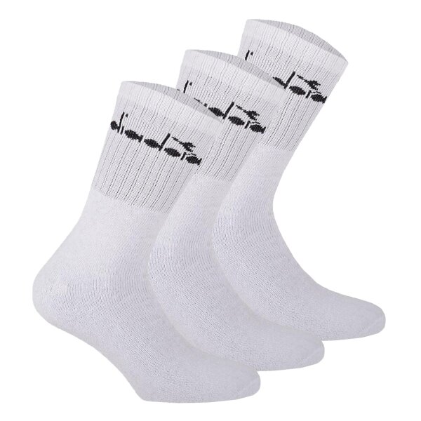 Diadora Unisex Tennissocken - 3er Pack, Logo Weiß 39-42