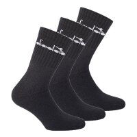 Diadora Unisex Tennissocken - 3er Pack, Logo Schwarz 43-46